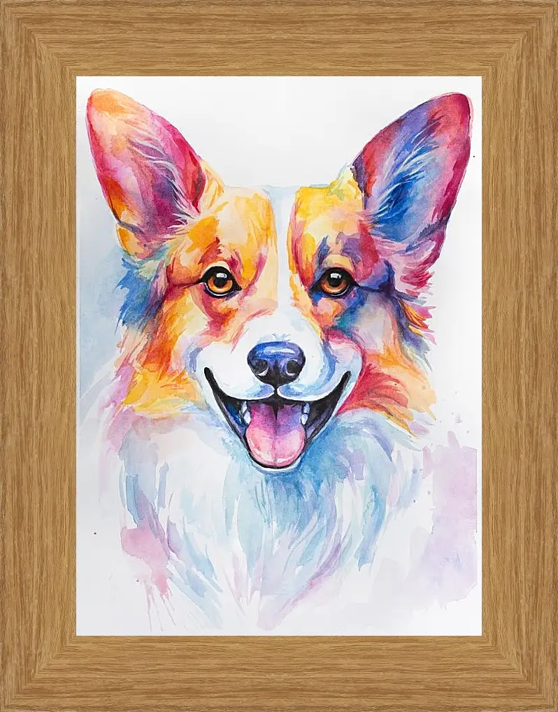 Картина в раме - Corgi. Mari Dein
