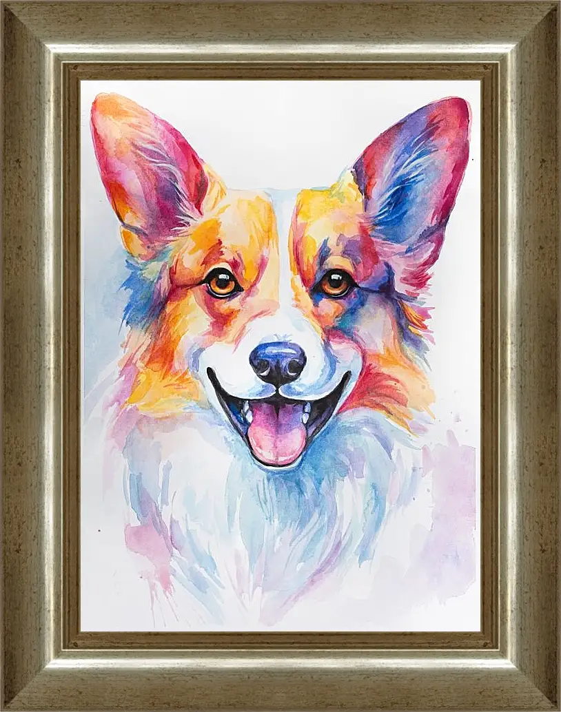 Картина в раме - Corgi. Mari Dein