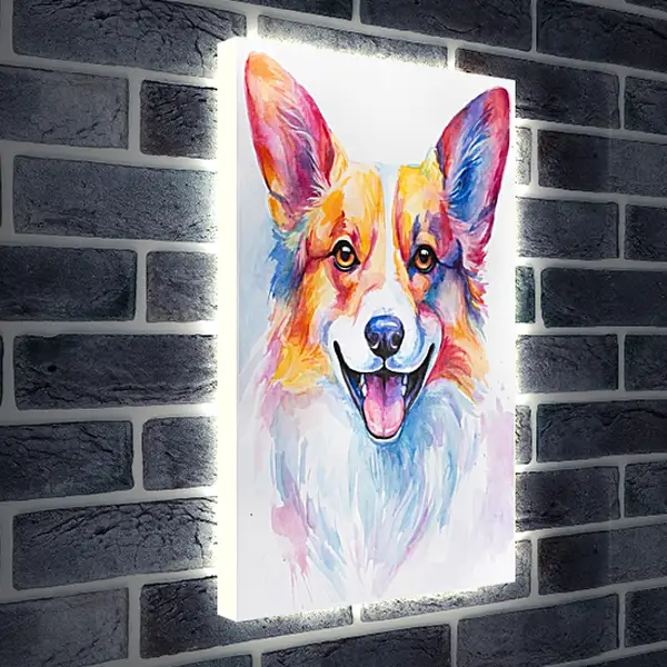 Лайтбокс световая панель - Corgi. Mari Dein