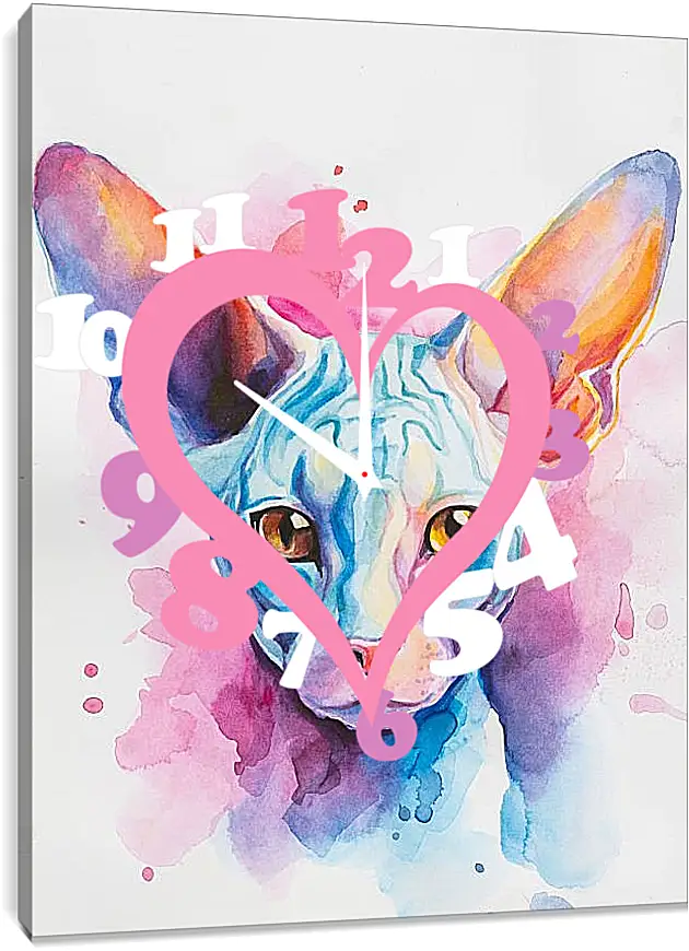 Часы картина - Cornish Rex. Mari Dein