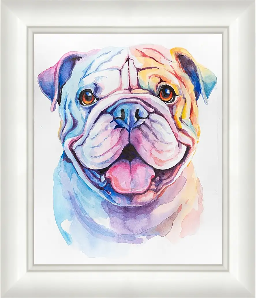 Картина в раме - English bulldog. Mari Dein