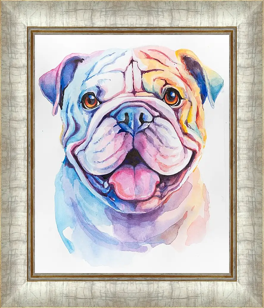 Картина в раме - English bulldog. Mari Dein