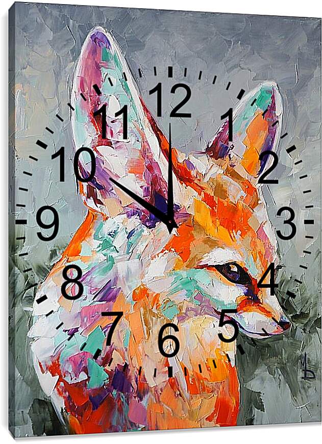 Часы картина - Fox. Mari Dein