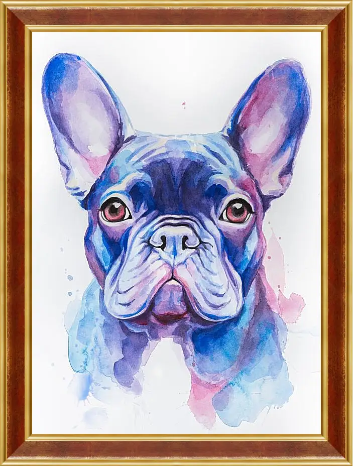 Картина в раме - French Bulldog. Mari Dein