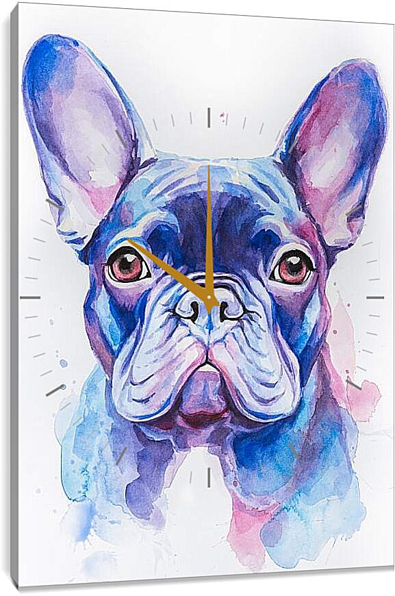 Часы картина - French Bulldog. Mari Dein