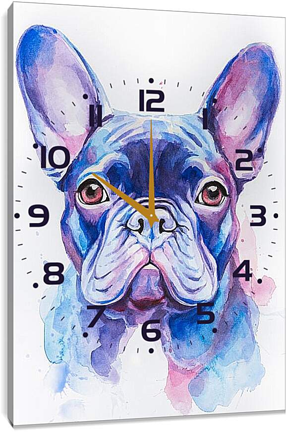 Часы картина - French Bulldog. Mari Dein