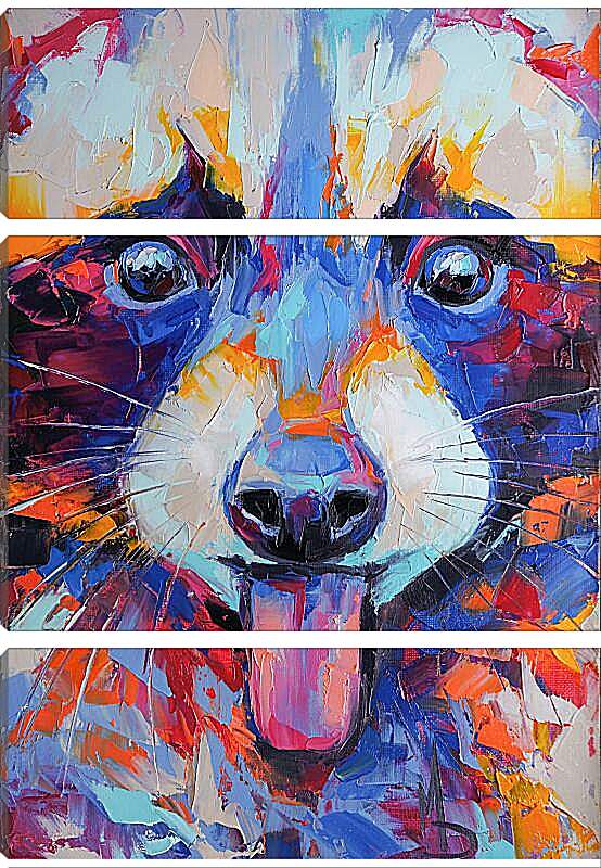 Модульная картина - Nasty raccoon. Mari Dein