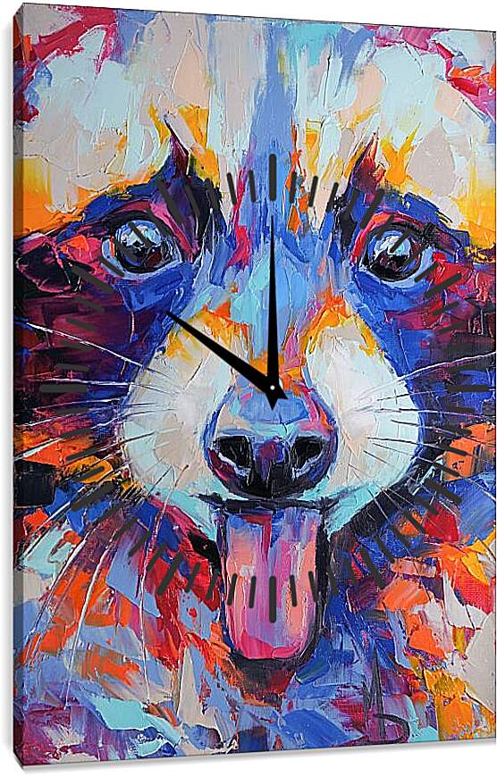 Часы картина - Nasty raccoon. Mari Dein