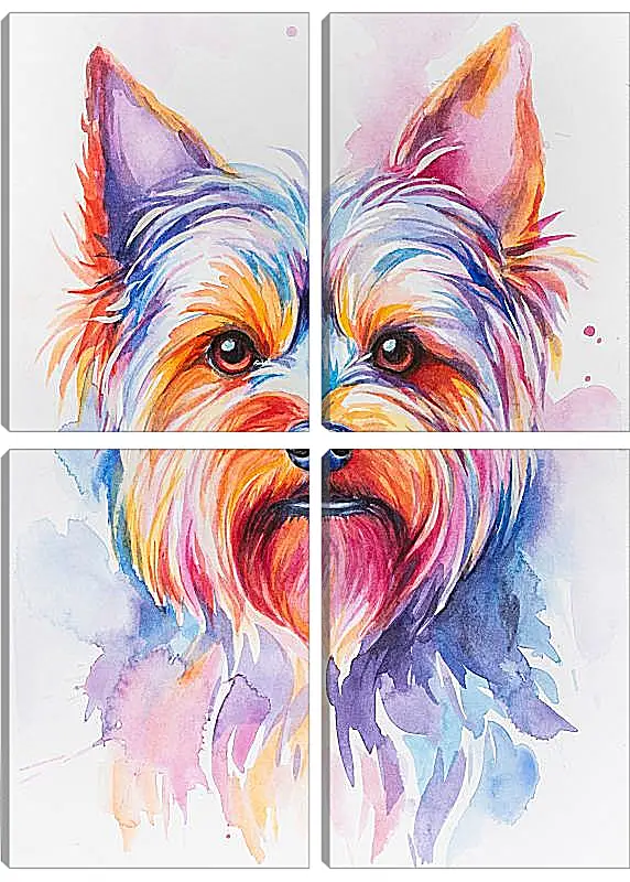 Модульная картина - Yorkshire Terrier. Mari Dein