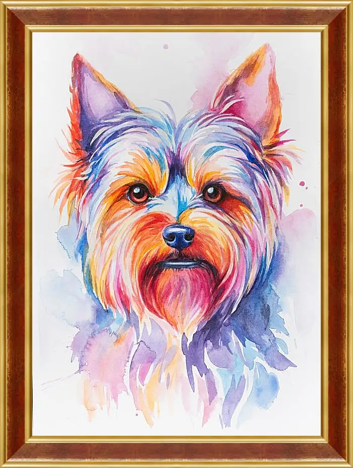 Картина в раме - Yorkshire Terrier. Mari Dein