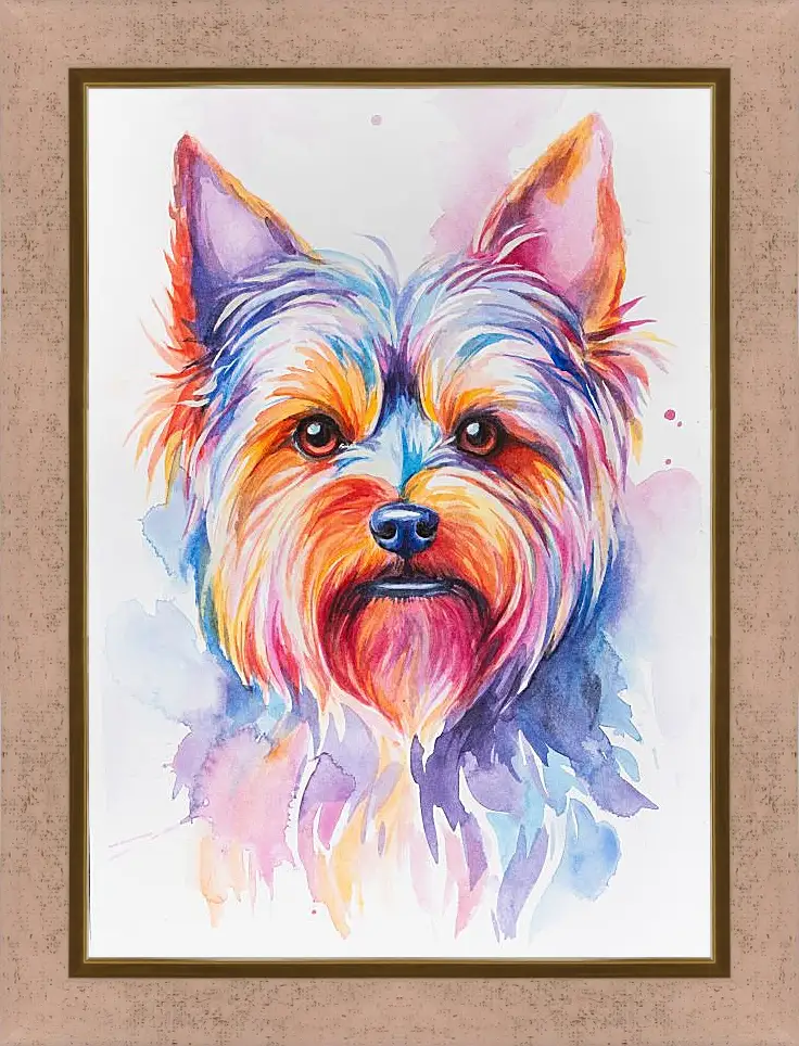 Картина в раме - Yorkshire Terrier. Mari Dein