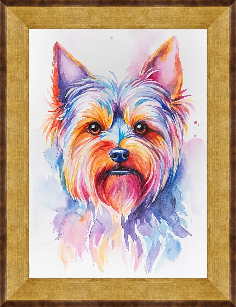 Картина в раме - Yorkshire Terrier. Mari Dein