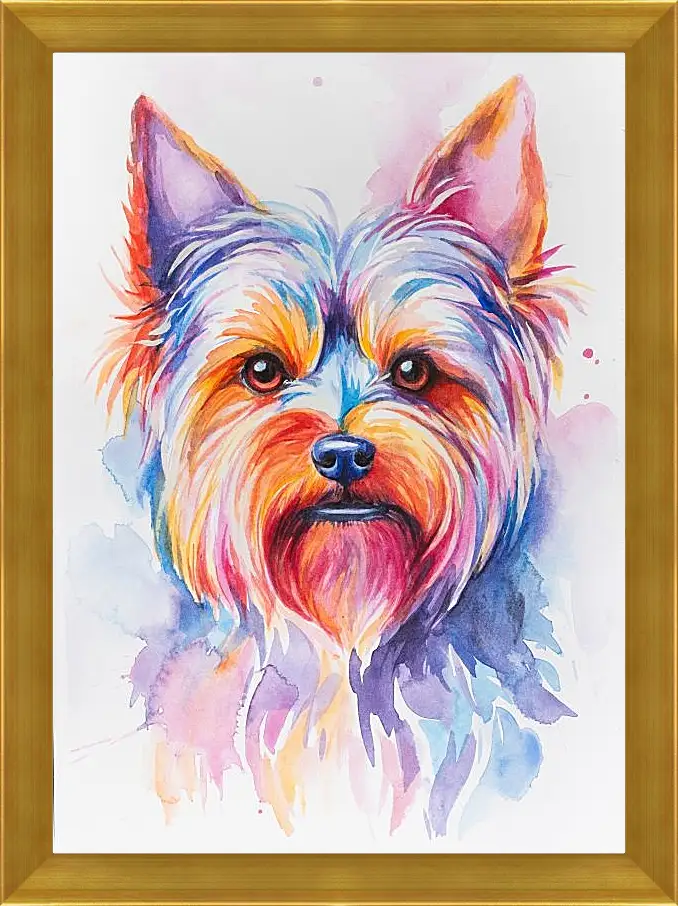 Картина в раме - Yorkshire Terrier. Mari Dein