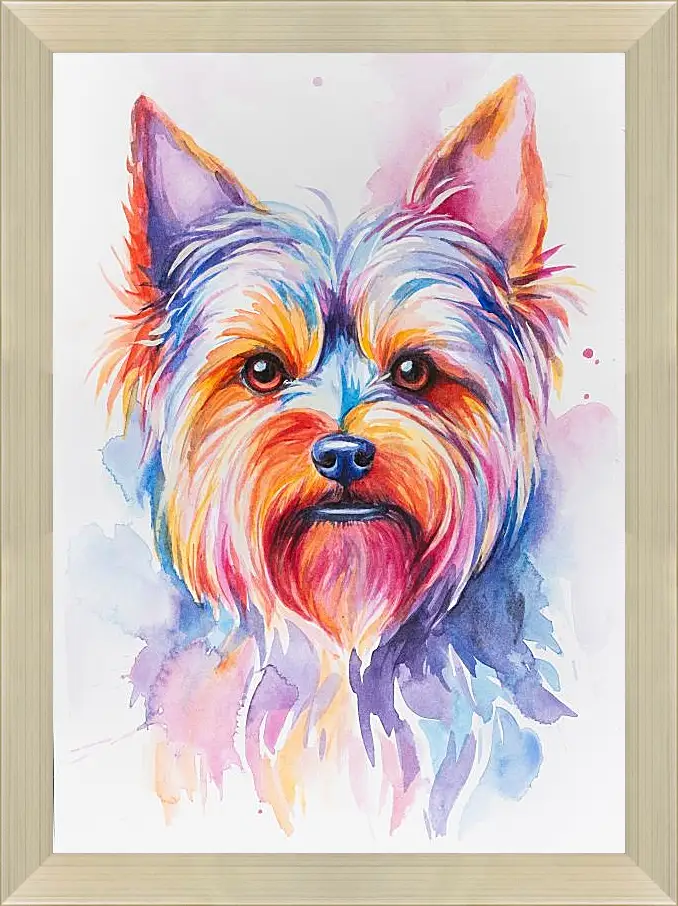 Картина в раме - Yorkshire Terrier. Mari Dein