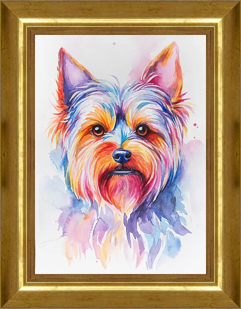 Картина в раме - Yorkshire Terrier. Mari Dein