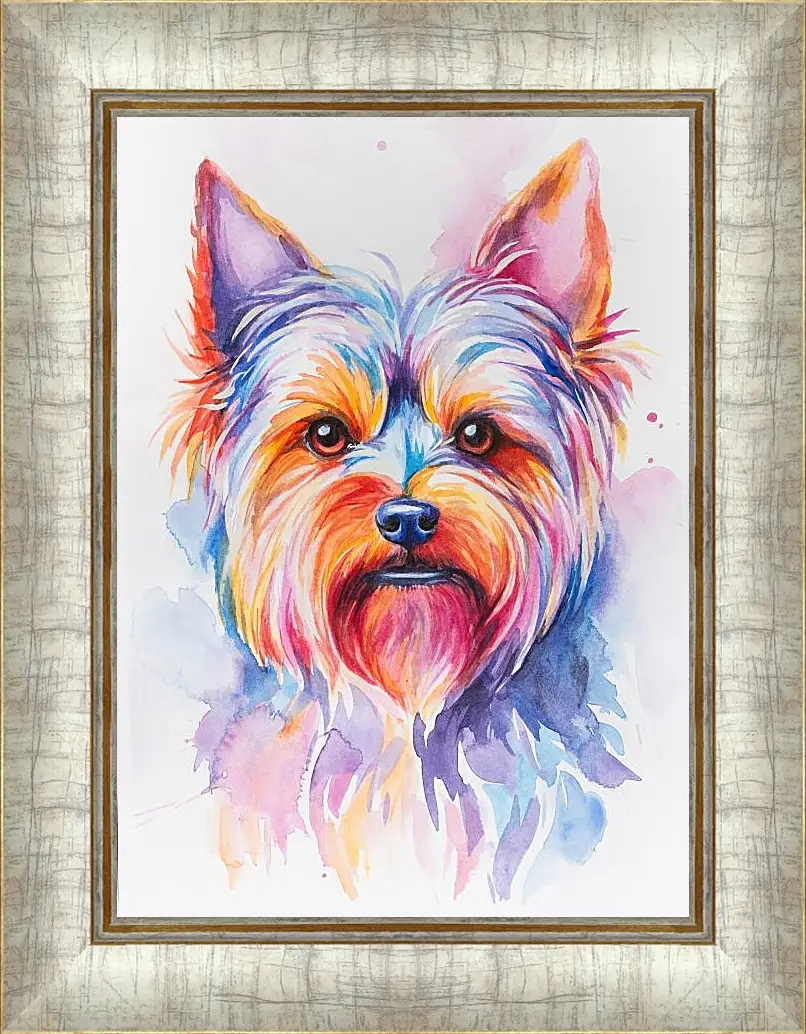 Картина в раме - Yorkshire Terrier. Mari Dein