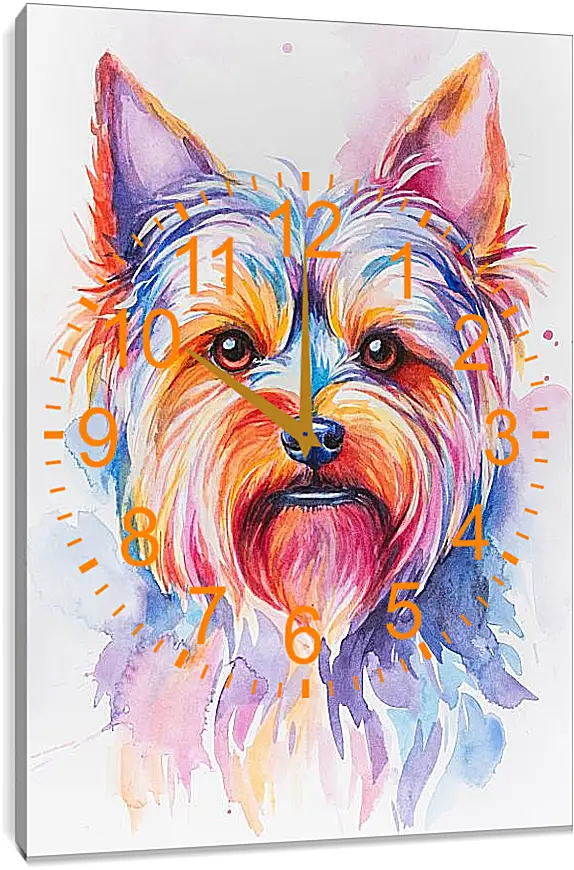 Часы картина - Yorkshire Terrier. Mari Dein