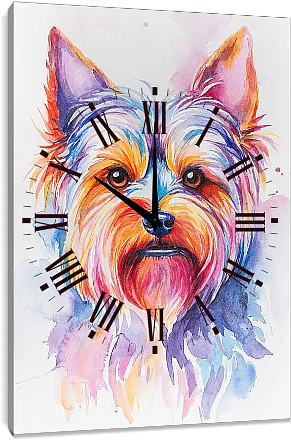 Часы картина - Yorkshire Terrier. Mari Dein