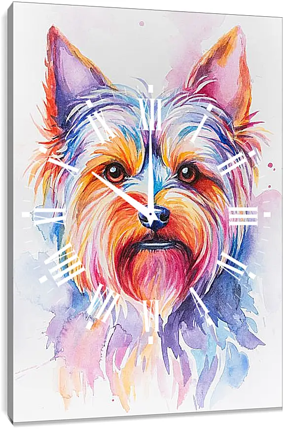 Часы картина - Yorkshire Terrier. Mari Dein