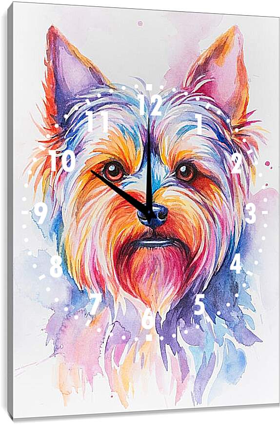 Часы картина - Yorkshire Terrier. Mari Dein