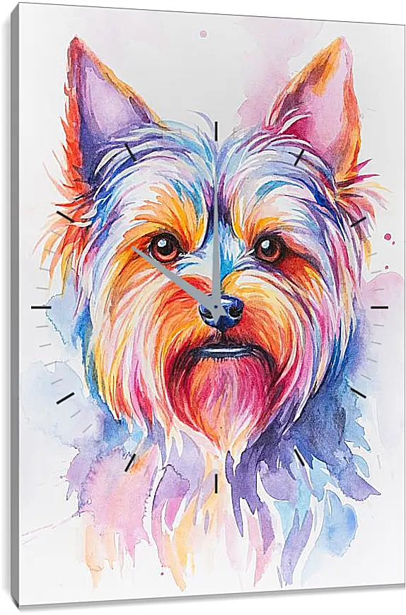 Часы картина - Yorkshire Terrier. Mari Dein