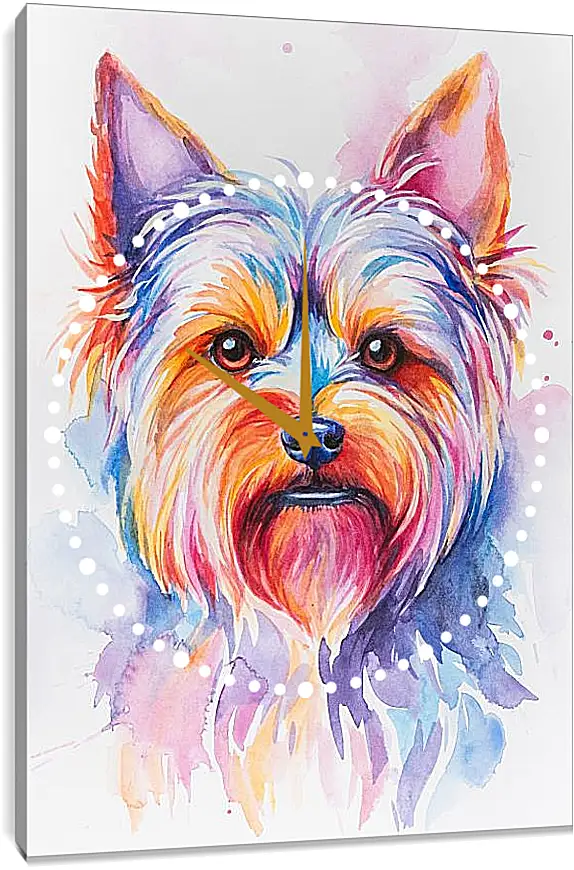 Часы картина - Yorkshire Terrier. Mari Dein