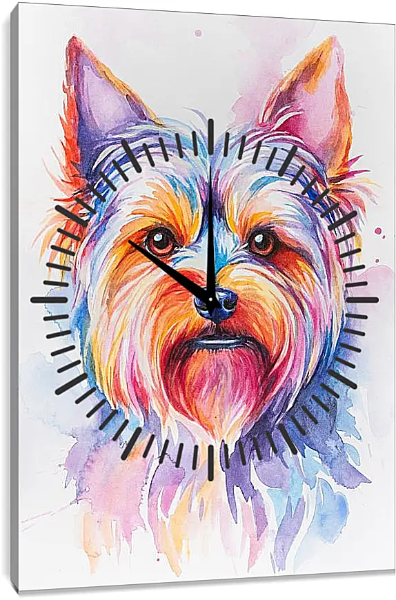 Часы картина - Yorkshire Terrier. Mari Dein