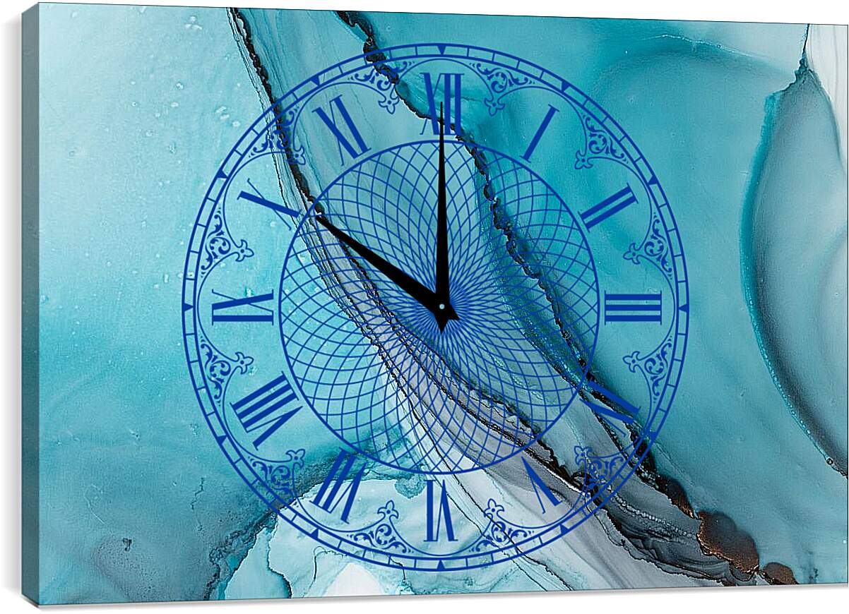 Часы картина - Abstract blue4. Mari Dein