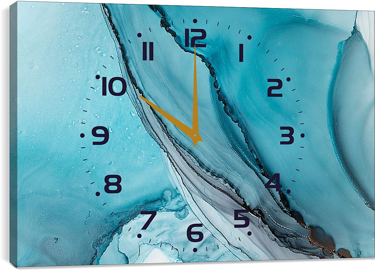 Часы картина - Abstract blue4. Mari Dein