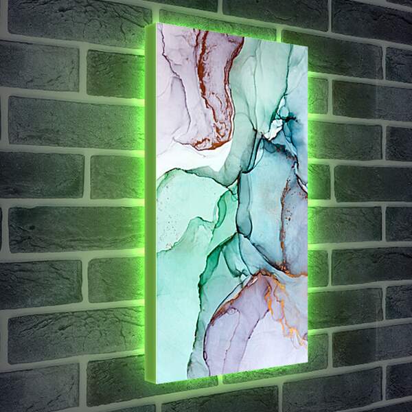 Лайтбокс световая панель - Abstract green and gold2. Mari Dein