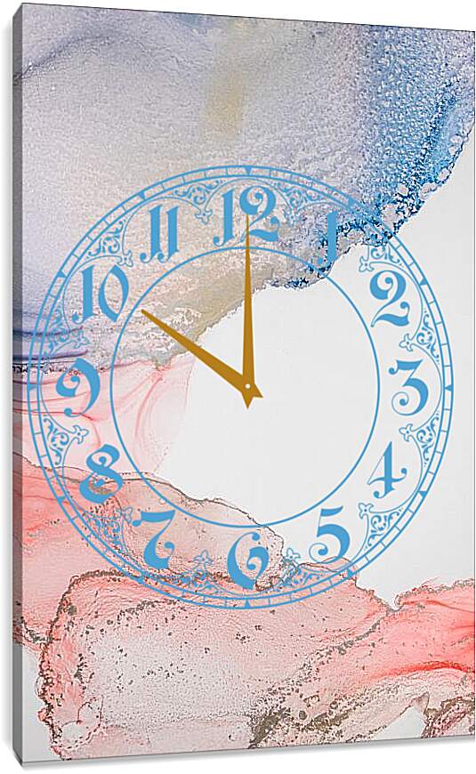 Часы картина - Abstract pink & blue2. Mari Dein