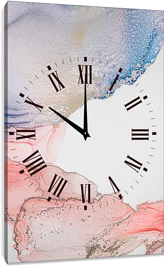 Часы картина - Abstract pink & blue2. Mari Dein