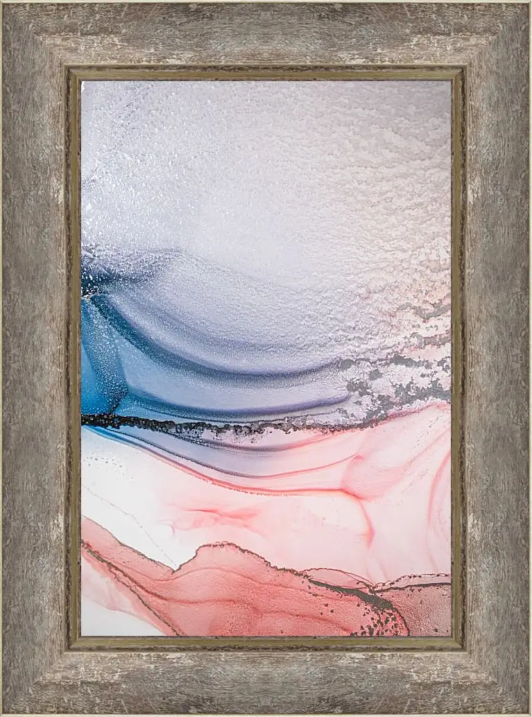 Картина в раме - Abstract pink & blue3. Mari Dein