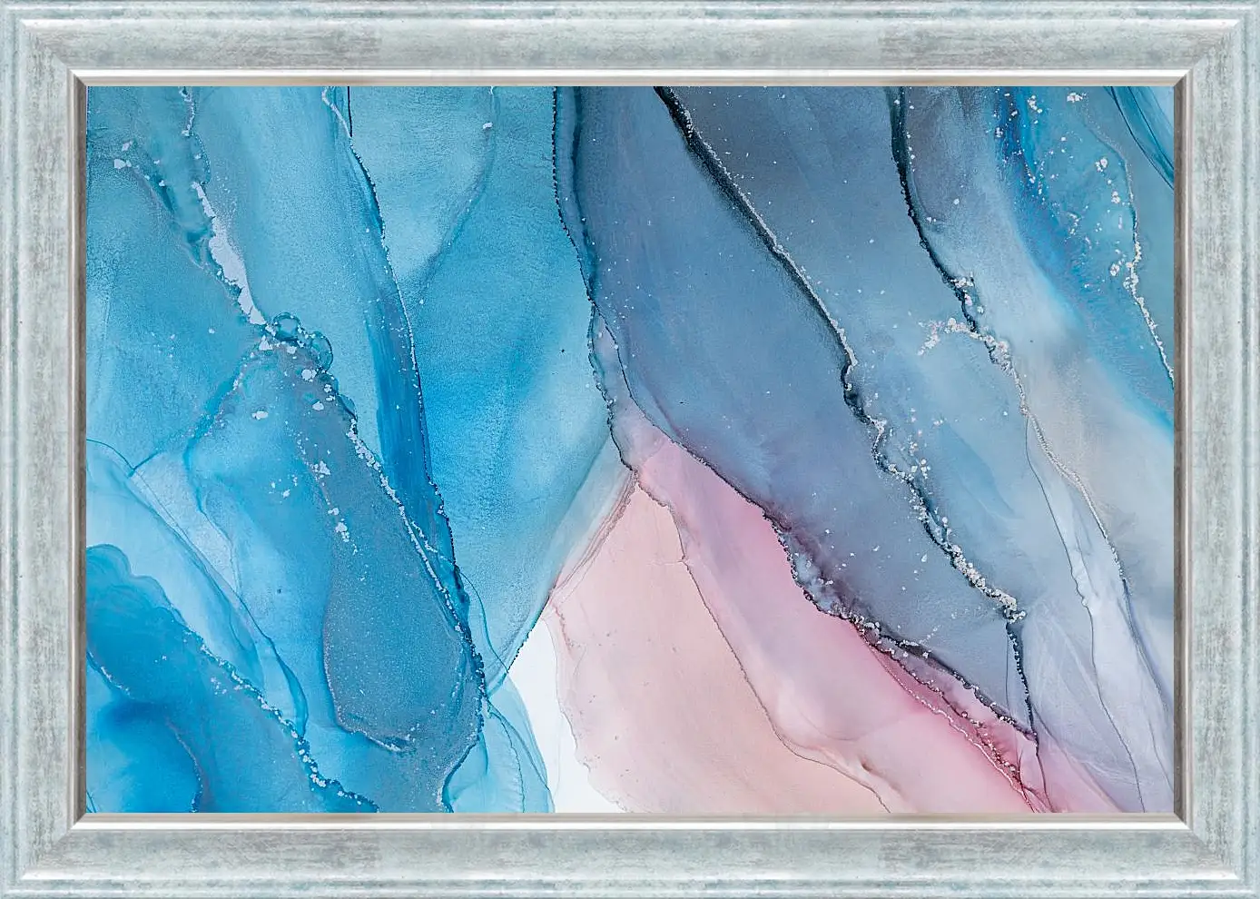 Картина в раме - Abstract pink & blue4. Mari Dein