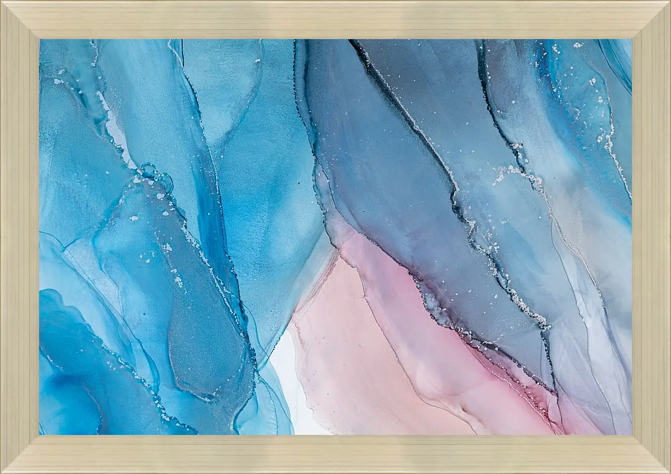 Картина в раме - Abstract pink & blue4. Mari Dein