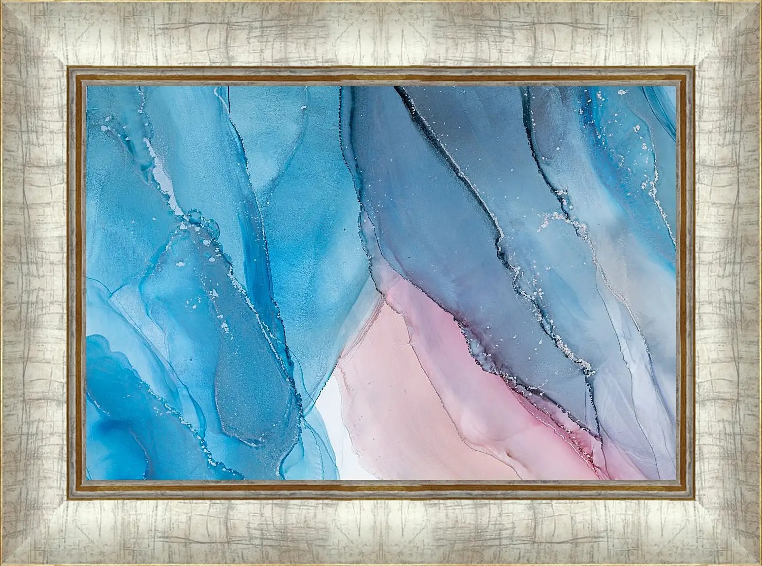 Картина в раме - Abstract pink & blue4. Mari Dein