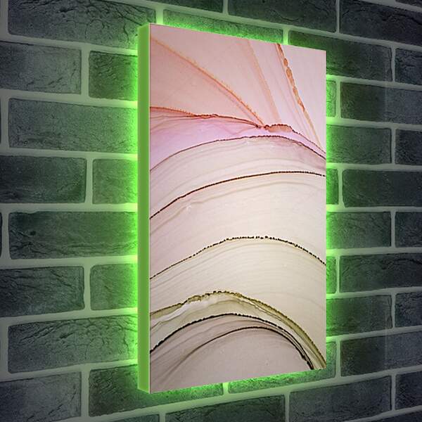 Лайтбокс световая панель - Abstract pink & green. Mari Dein