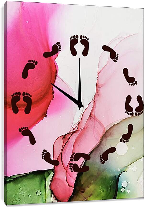 Часы картина - Abstract pink3. Mari Dein