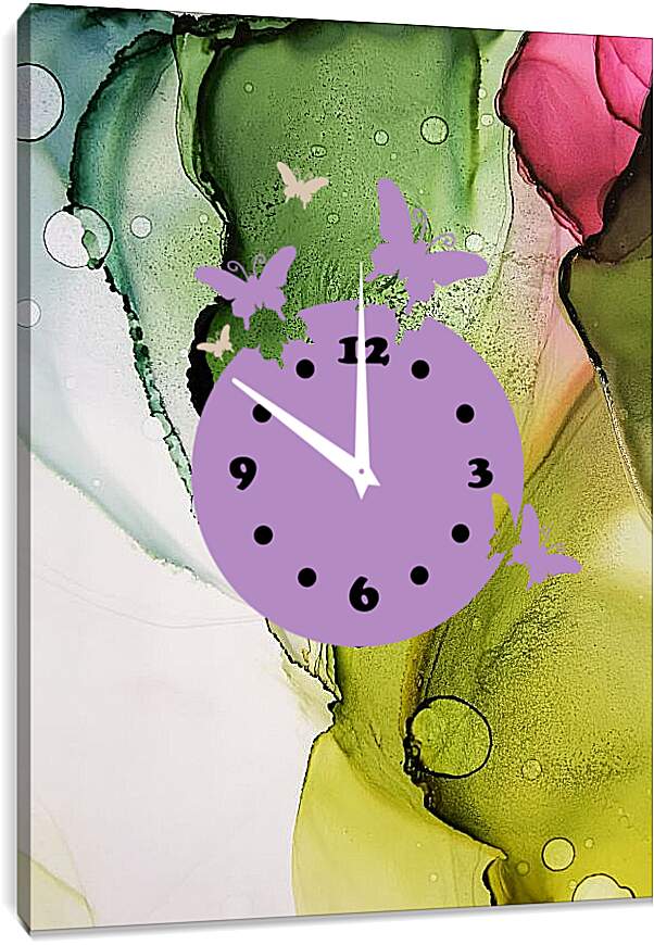 Часы картина - Abstract pink4. Mari Dein