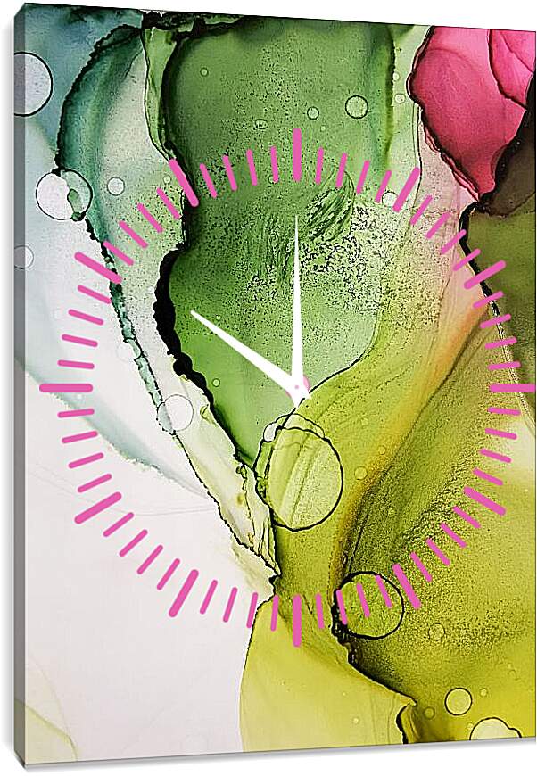 Часы картина - Abstract pink4. Mari Dein