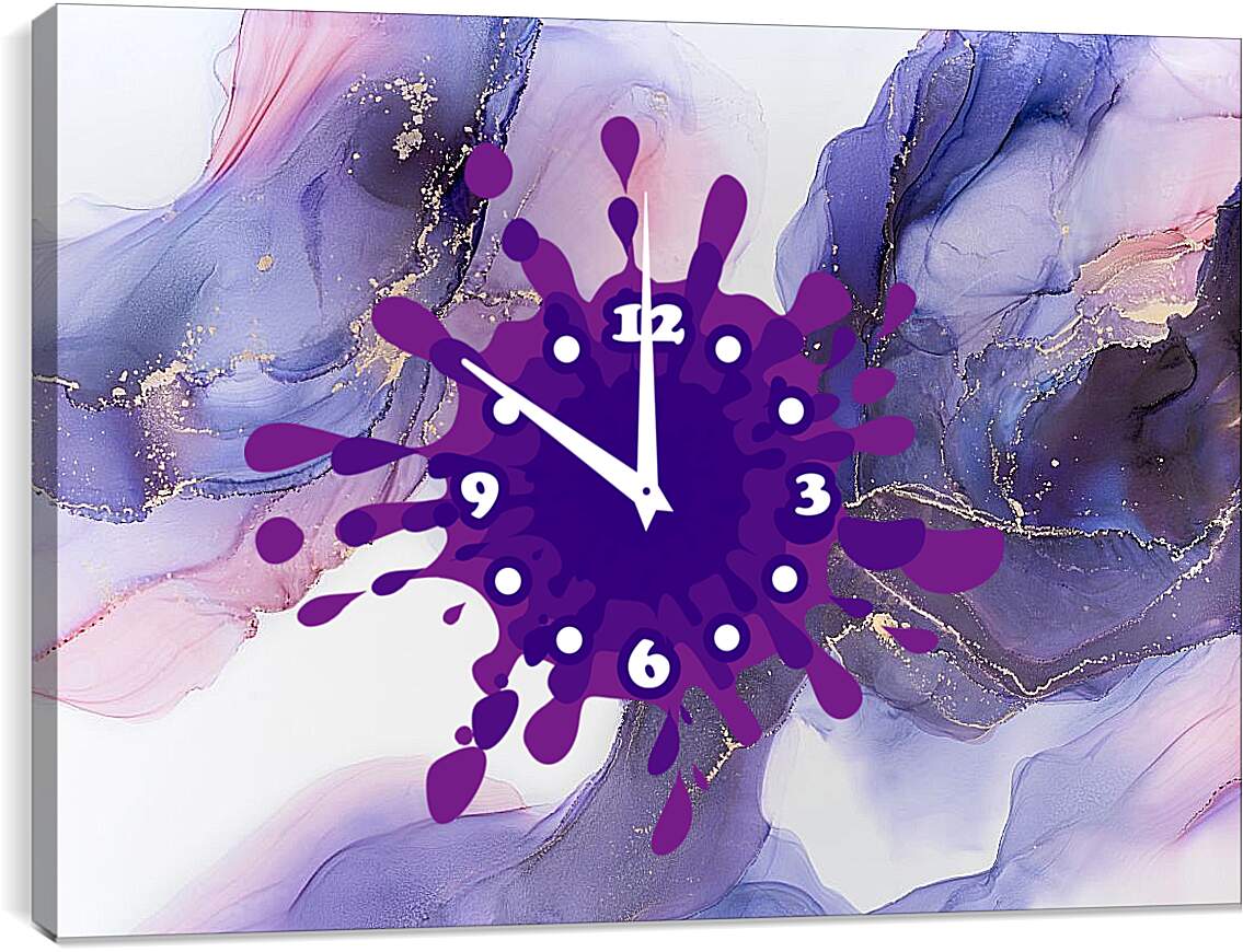 Часы картина - Abstract purple1. Mari Dein