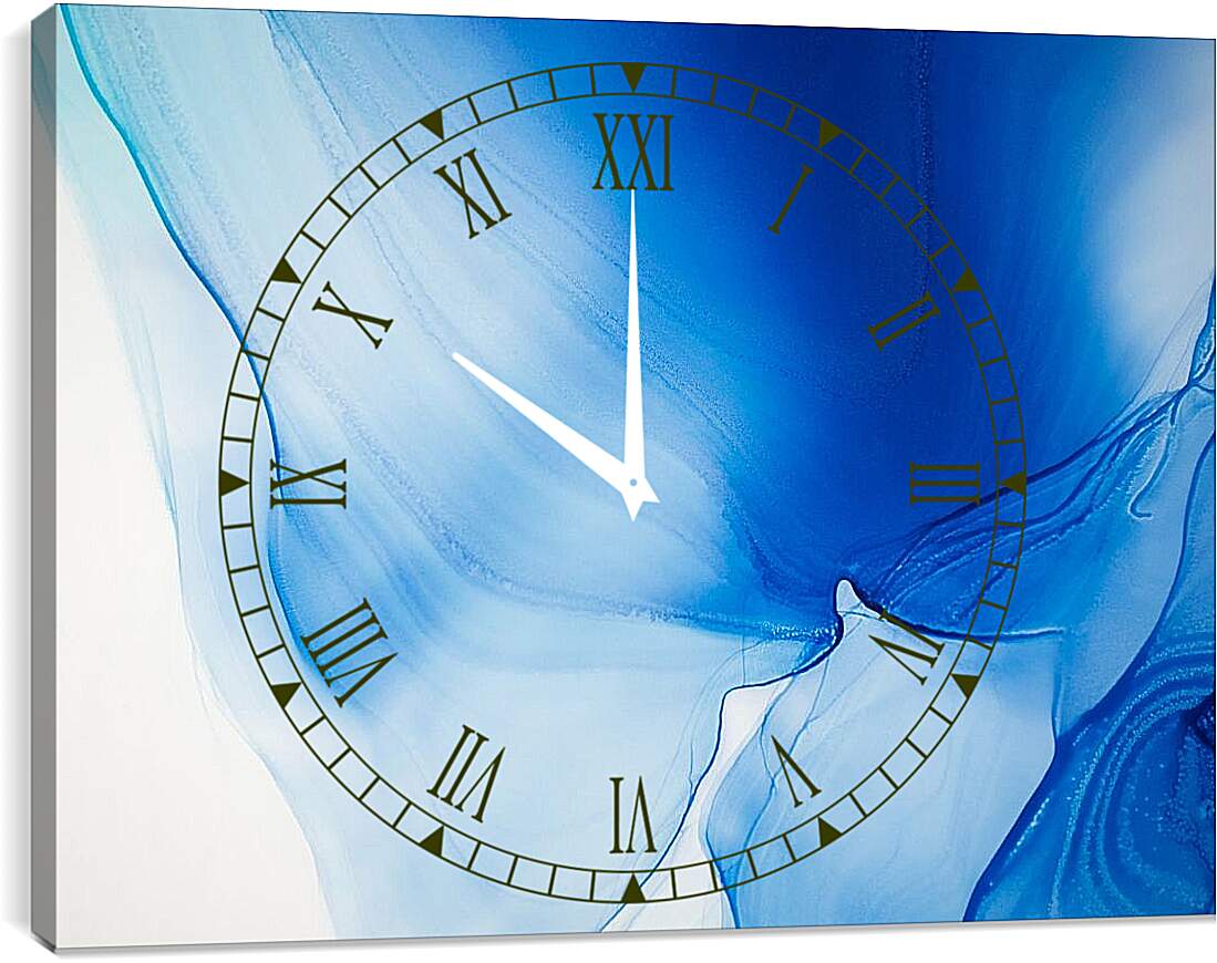 Часы картина - Abstract vivid blue1. Mari Dein