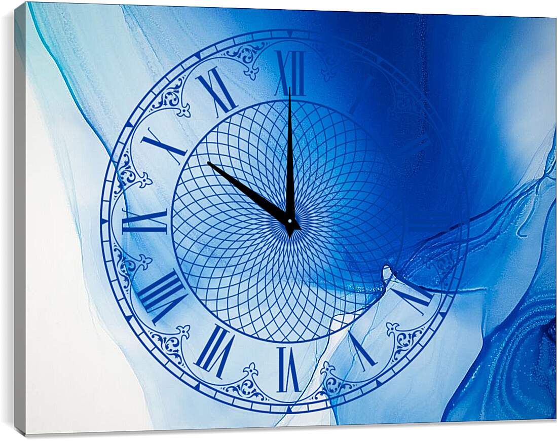 Часы картина - Abstract vivid blue1. Mari Dein