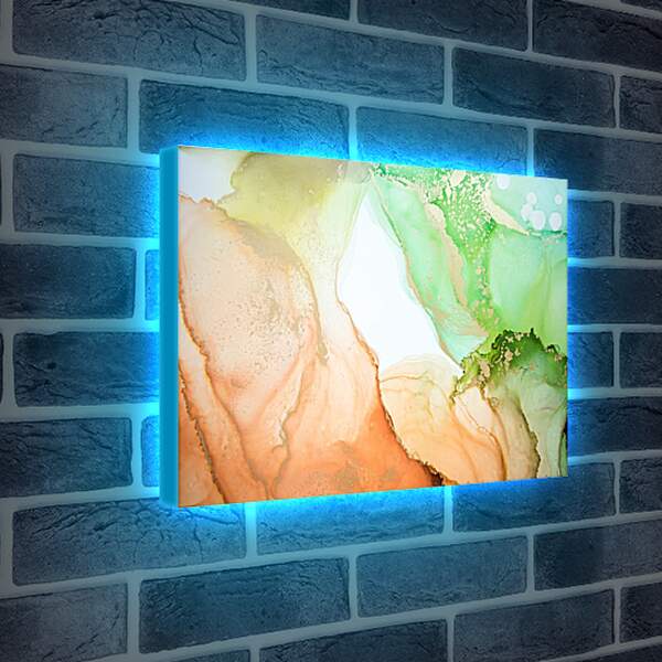 Лайтбокс световая панель - Abstract warm green. Mari Dein