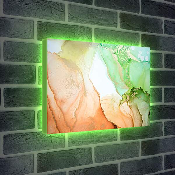 Лайтбокс световая панель - Abstract warm green. Mari Dein