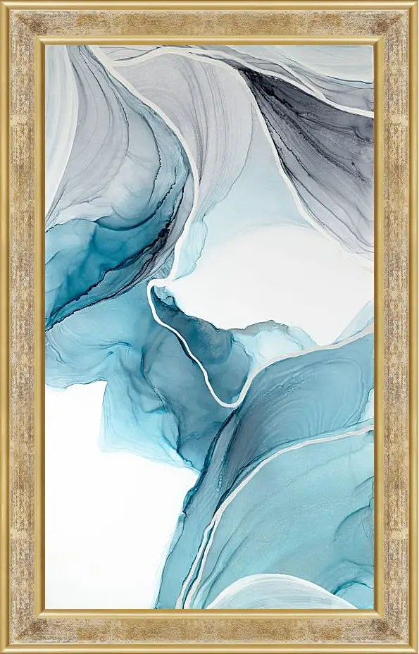 Картина в раме - Abstraction blue canyon. Mari Dein