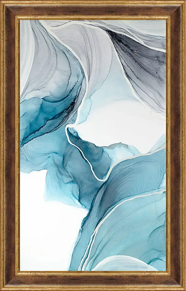 Картина в раме - Abstraction blue canyon. Mari Dein