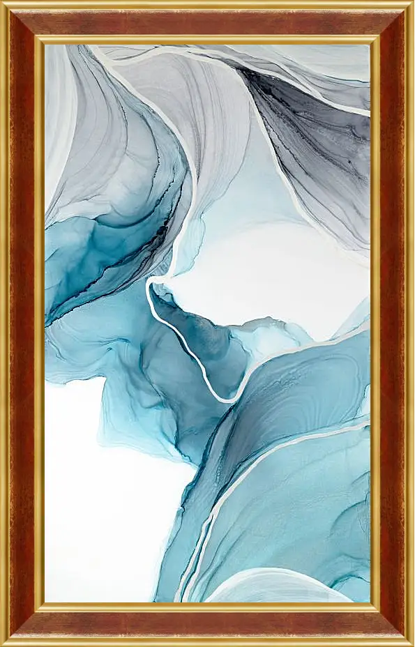 Картина в раме - Abstraction blue canyon. Mari Dein