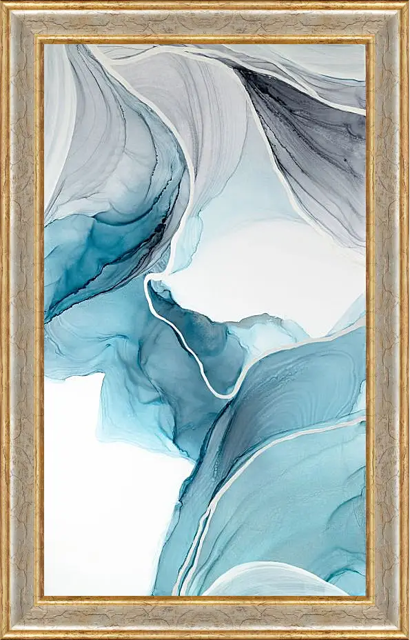 Картина в раме - Abstraction blue canyon. Mari Dein