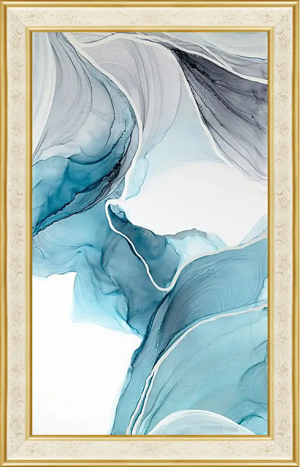 Картина в раме - Abstraction blue canyon. Mari Dein